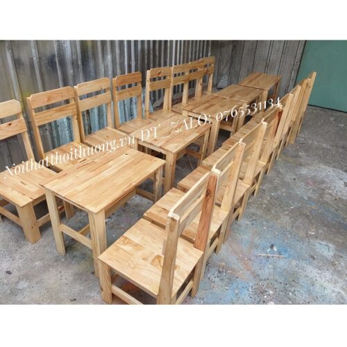 bàn ghế gỗ cafe dựa giá rẻ HCm,Bình Dương