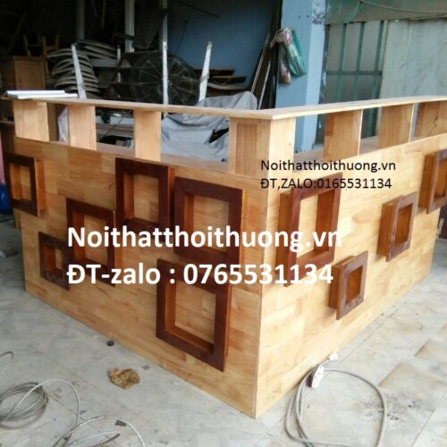 Quầy pha chế quán cà phê gỗ HCM