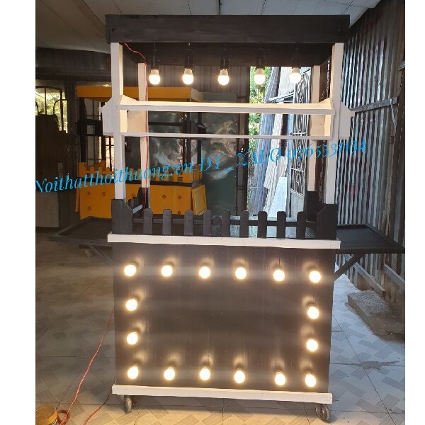 xe cafe take away màu đen gỗ HCM, Biên Hòa, Đồng Nai