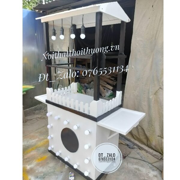 Xe sinh tố trà sữa nước ép bằng gỗ đẹp Thủ Đức, Bình Thạnh, gò Vấp, HCM
