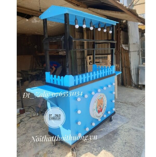 Mẫu xe trà sữa đẹp bằng gỗ Biên Hoà, Đồng Tháp, HCM