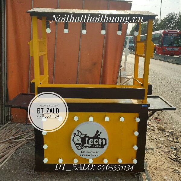 Những mẫu xe bán trà sữa đẹp bằng gỗ Thủ Đức, QUận 9, HCm, Bình Dương, Đồng Nai
