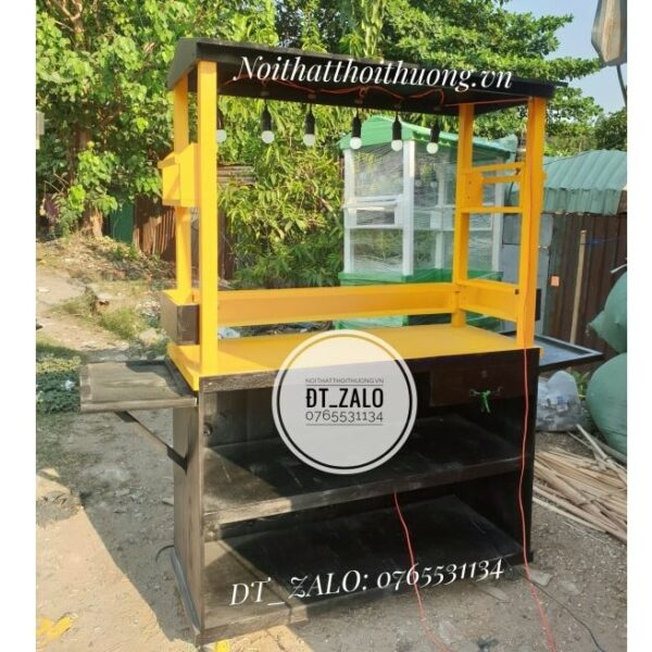 Những mẫu xe bán trà sữa đẹp bằng gỗ Vĩnh Long, Trà vinh, An Giang