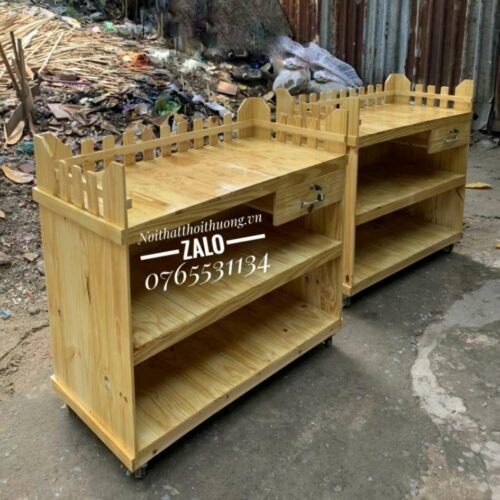 Xe bán cafe vỉa hè bằng gỗ đẹp giá rẻ HCM