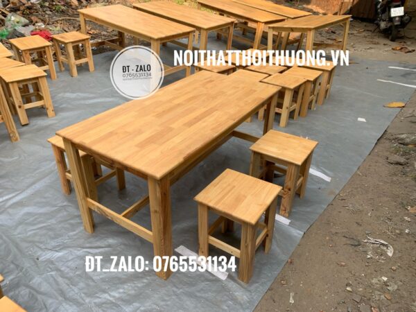 bàn ghế quán bún đậu