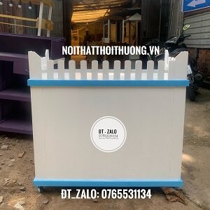 Mẫu tủ xe trà sữa đẹp không mái Bình DƯơng
