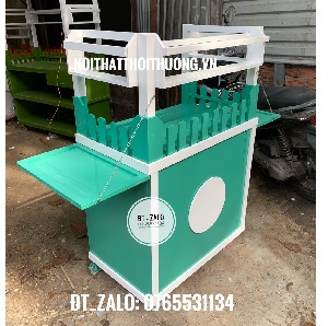 Xe gỗ bán trà sữa