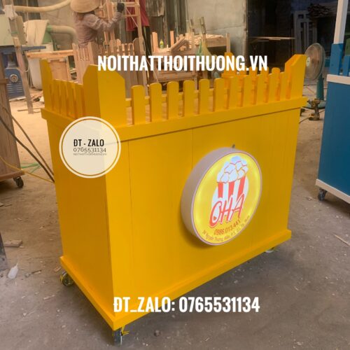 Những mẫu tủ bán trà sữa không mái đẹp