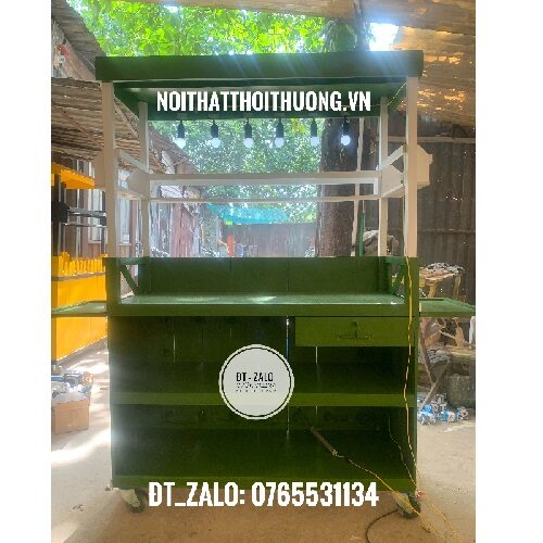 những mẫu tủ bán trà sữa sinh tố xanh lá đẹp hcm