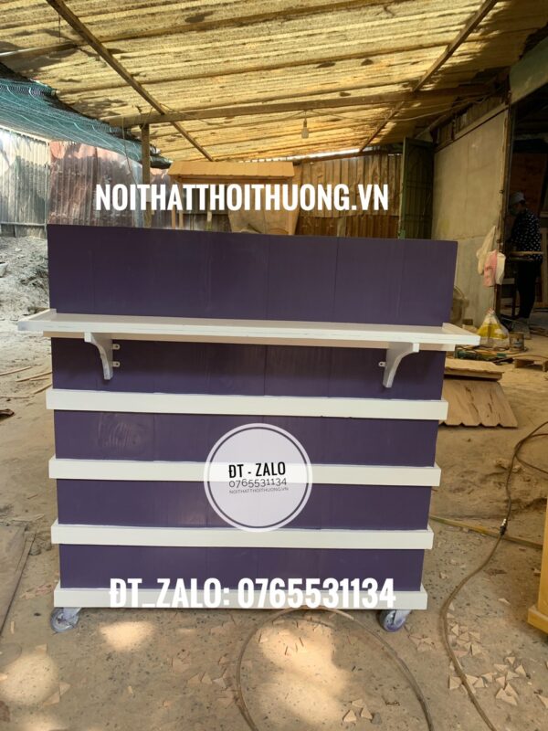 thiết kế tủ bán sinh tố gỗ đẹp Bình Dương