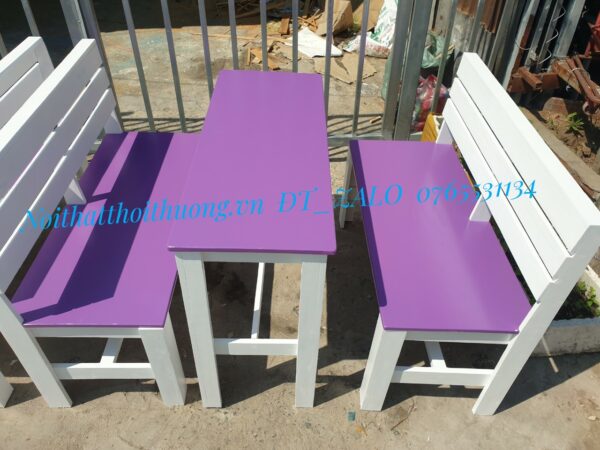 Bàn ghế băng dài gỗ trà sữa cà phê đẹp hcm, Bình Dương, ĐỒng Nai , Thủ Đức