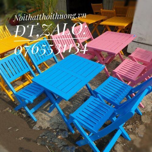 Bàn ghế xếp gỗ HCM, Bình Dương, Đồng Nai