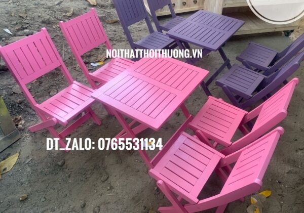 Bàn ghế xếp gỗ giá rẻ HCM