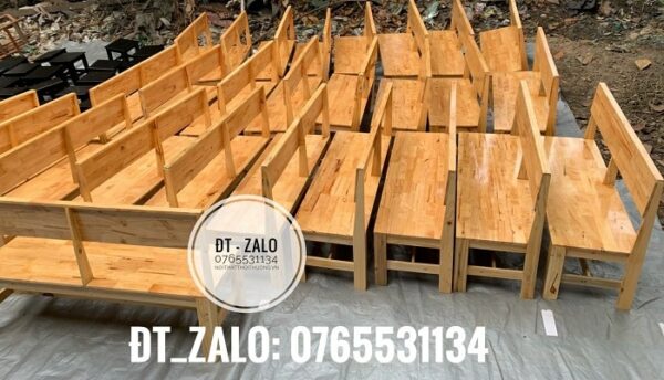 Bàn ghế cafe gỗ dựa lưng giá rẻ HCM