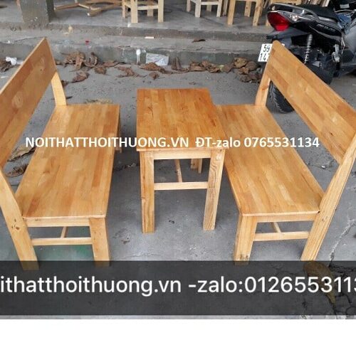 Bàn ghế cafe băng dài giá rẻ HCm, Bình Dương