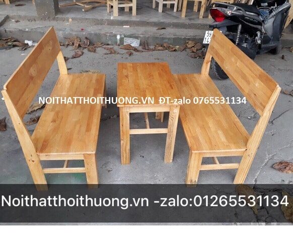 Bàn ghế cafe băng dài giá rẻ HCm, Bình Dương