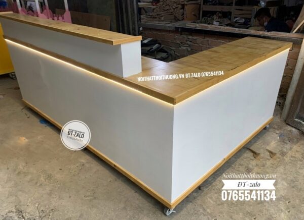 quầy bar pha chế trà sữa gỗ đẹp HCM, biên hoà, Dĩ An, Thuận An, Bình Dương