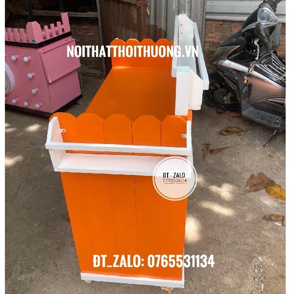 Mẫu xe cafe mang đi màu cam