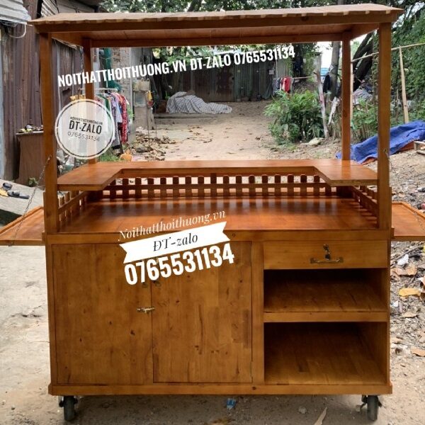Tủ bán trà sữa bằng gỗ tại Sóc Trăng, Cần Thơ