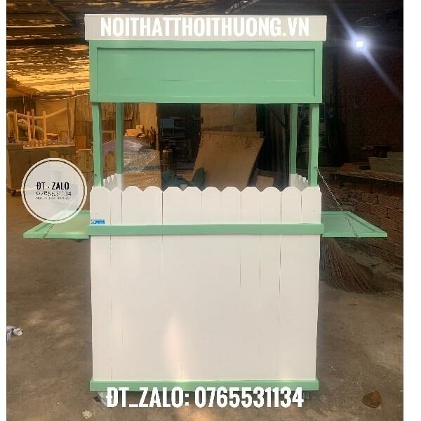 xe đẩy bán nước ép, sinh tố bằng gỗ đẹp