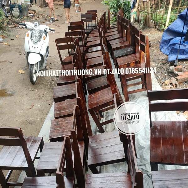 Bàn ghế gỗ cafe tại HCM
