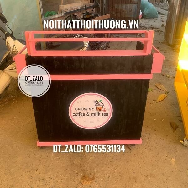 Xe bán trà sữa gỗ tại Thủ Đức, HCM