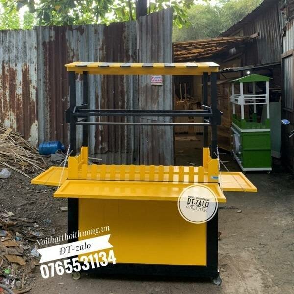 Xe đẩy cà phê bằng gỗ đẹp