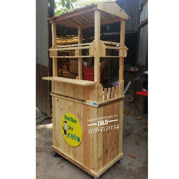 Xe gỗ bán nước mang đi giá rẻ