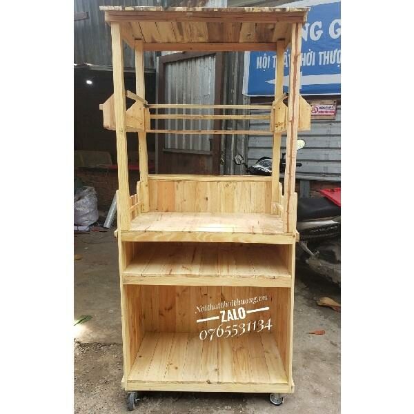 Xe gỗ bán nước mang đi tại HCM
