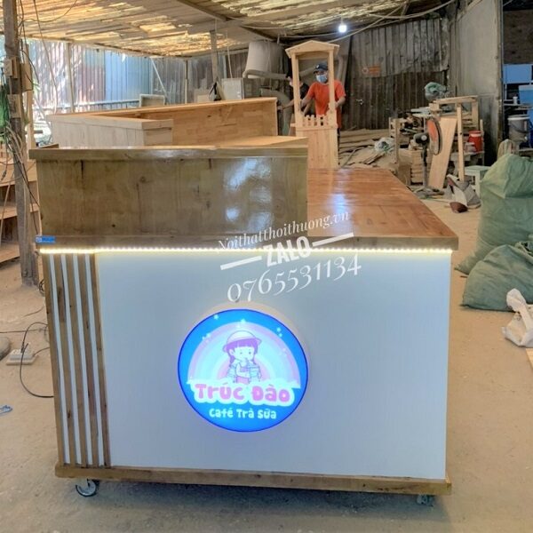 Mẫu quầy bán trà sữa đẹp