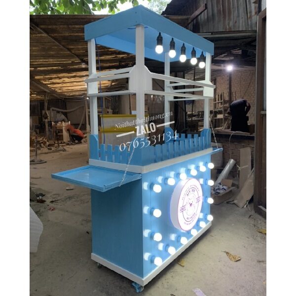 Mẫu xe đẩy bán đồ ăn vặt Tây Ninh, long An