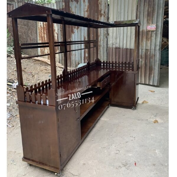 Quầy bar quán cafe đẹp gỗ