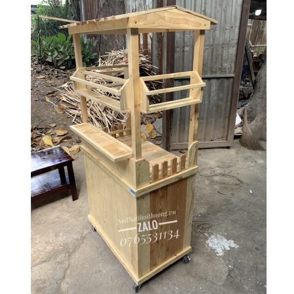 Xe cà phê mang đi bằng gỗ Dĩ An, Bình Dương