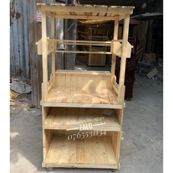 Xe cà phê mang đi bằng gỗ HCM