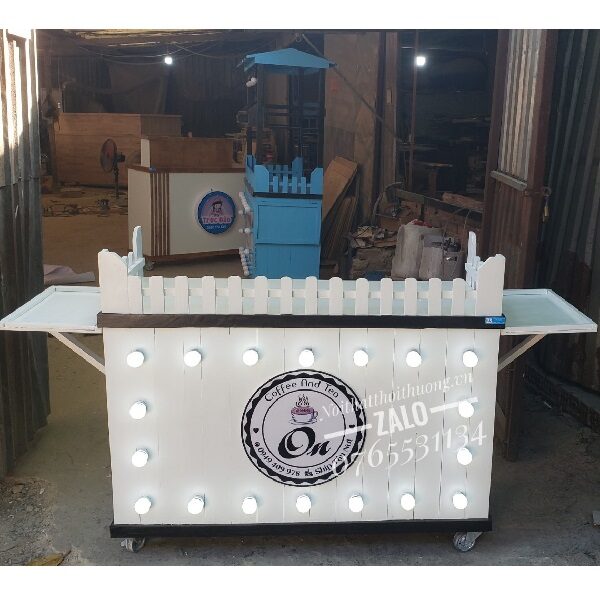 Xe gỗ bán cafe mang đi HCM