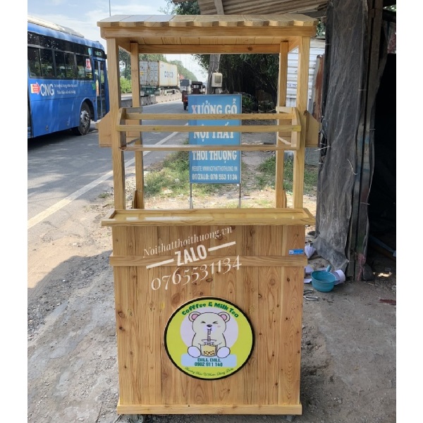Xe gỗ cafe take away tại Cần Thơ
