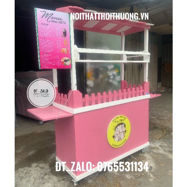 Xe trà sữa nhà làm bằng gỗ tại HCM, Bình Dương