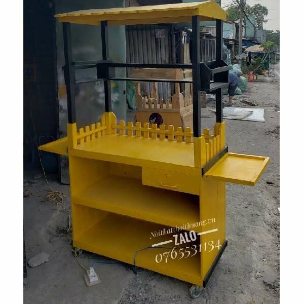Mẫu xe gỗ bán trà dâu Thủ Đức, HCM