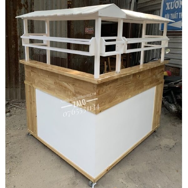 Quầy trà sữa giá rẻ bằng gỗ