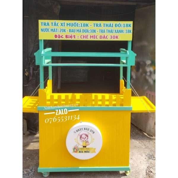 Xe bán trà trái cây, trà sữa, chè đẹp giá rẻ bằng gỗ HCM