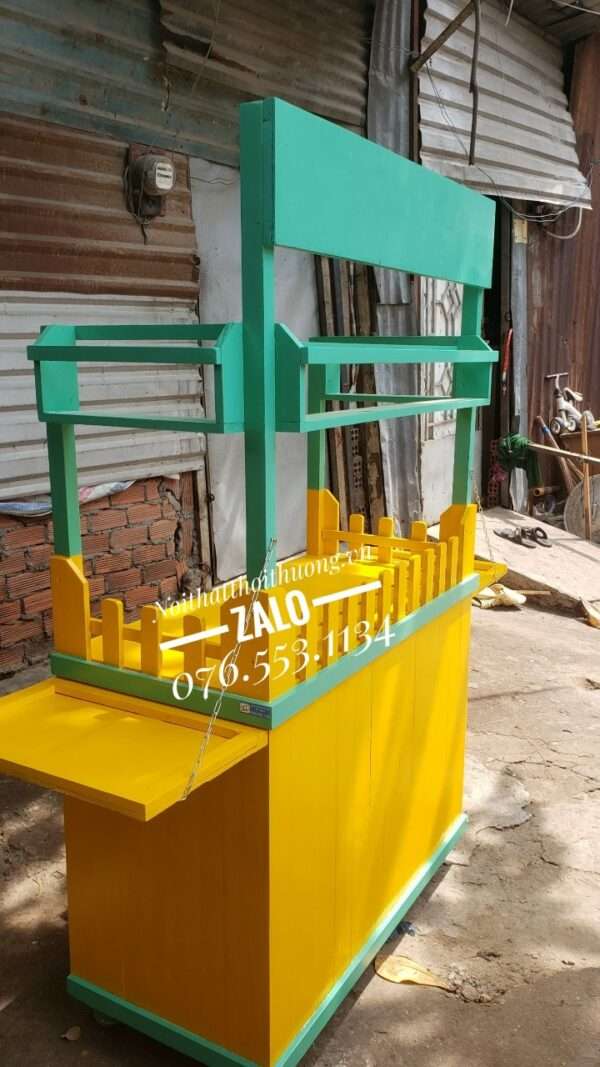 Xe bán trà trái cây, trà sữa, chè đẹp giá rẻ bằng gỗ HCM, Thuận An, Thủ Đức