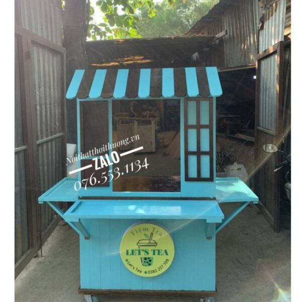 Xe trà sữa độc lạ bằng gỗ HCM, Bình Dương, Đồng Nai