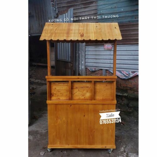 Xe cà phê mang đi bằng gỗ đẹp