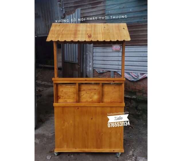 Xe cà phê mang đi bằng gỗ đẹp