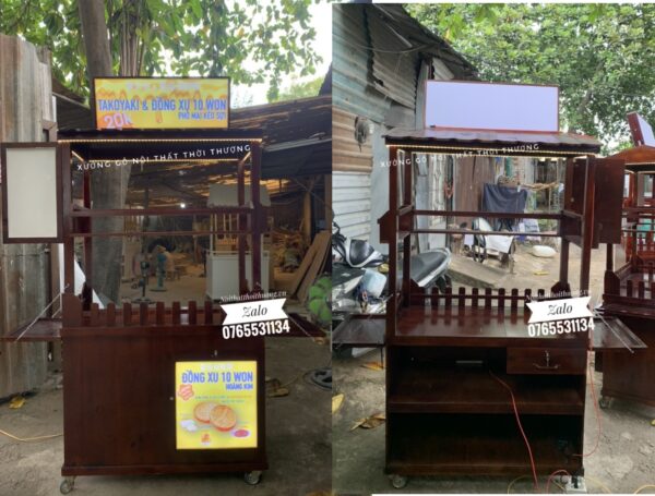 Xe bán bánh đồng xe đẹp bằng gỗ DĨ AN, Thuận An, Bình Dương